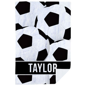 Soccer Premium Blanket - Personalized Ball Pattern