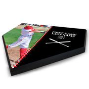 Baseball Home Plate Plaque - Player Photo Stitch