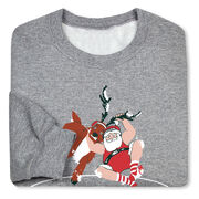 Wrestling Crewneck Sweatshirt - Wrestling Santa