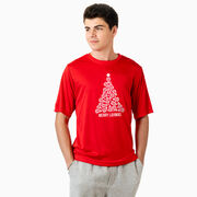 Lacrosse Short Sleeve Performance Tee - Merry Laxmas Tree