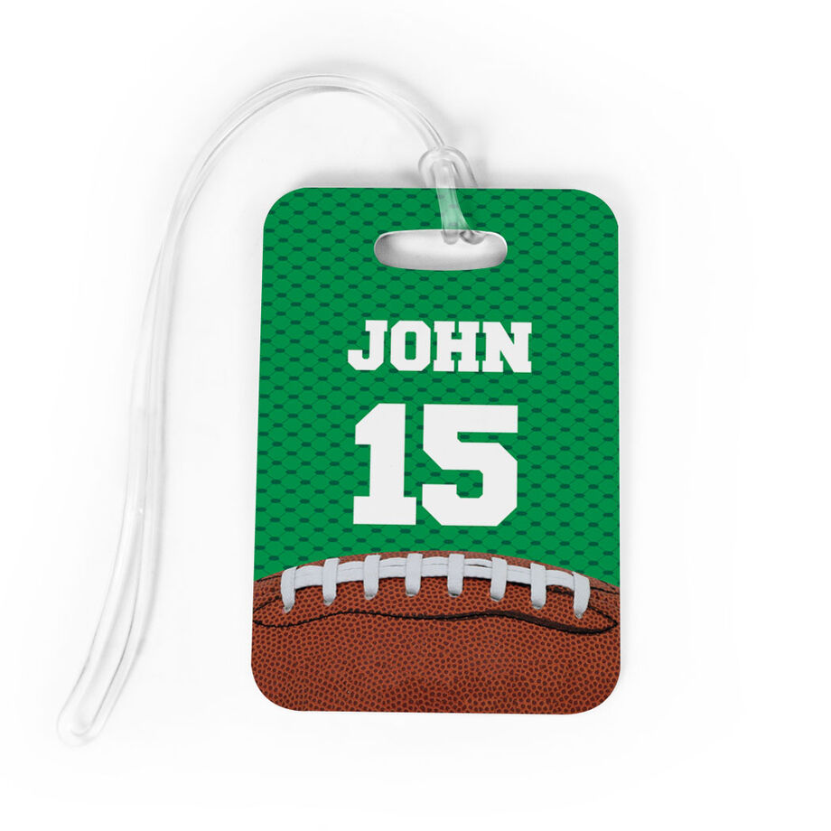 Football Bag/Luggage Tag - Personalized Football Image - Personalization Image