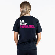 Gymnastics Short Sleeve T-Shirt - Eat. Sleep. Gymnastics. (Back Design)