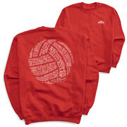 Volleyball Crewneck Sweatshirt - Volleyball Words (Back Design)