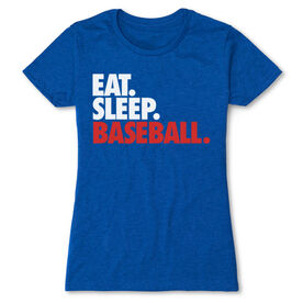 Baseball Women's Everyday Tee - Eat. Sleep. Baseball.