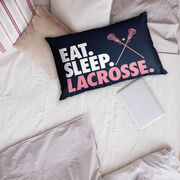 Girls Lacrosse Pillowcase - Eat Sleep Lacrosse