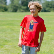 Baseball Short Sleeve Performance Tee - Dinger the Baseball Dog