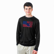 Hockey Long Sleeve Performance Tee - Hockey Land That We Love