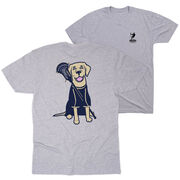 Guys Lacrosse Short Sleeve T-Shirt - Riley The Lacrosse Dog (Back Design)