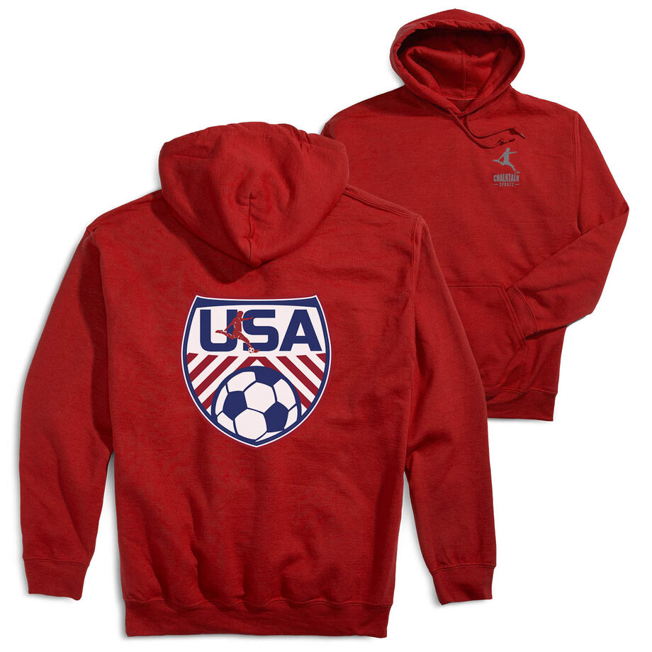 Soccer Hooded Sweatshirt - Soccer USA (Back Design)