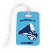 Cheerleading Bag/Luggage Tag - Personalized Cheer Team Pom Pom & Megaphone