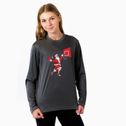 Basketball Long Sleeve Performance Tee - Slam Dunk Santa