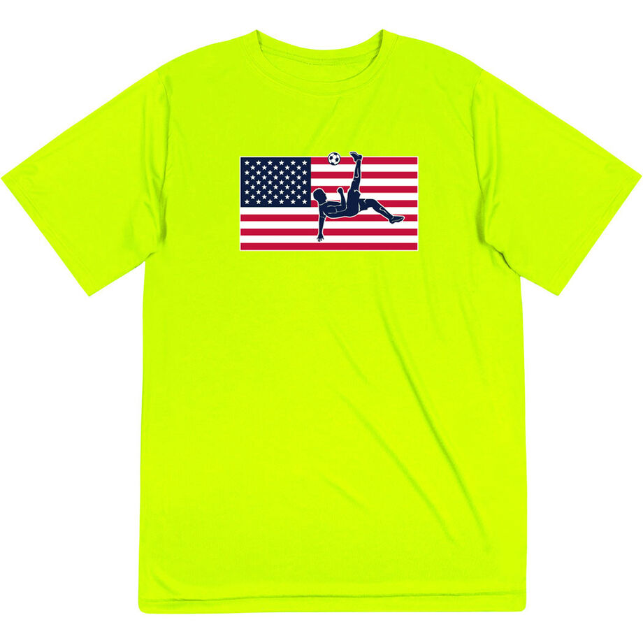 Soccer Short Sleeve Performance Tee - Patriotic Soccer