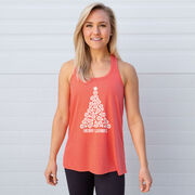 Lacrosse Flowy Racerback Tank Top - Merry Laxmas Tree