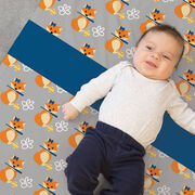 Softball Baby Blanket - Softball Fox Pattern