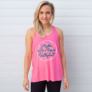 Volleyball Flowy Racerback Tank Top - I'd Rather Be Playing Volleyball