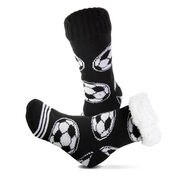 Soccer Slipper Socks with Sherpa Lining