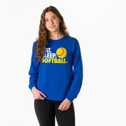 Softball Tshirt Long Sleeve - Eat. Sleep. Softball