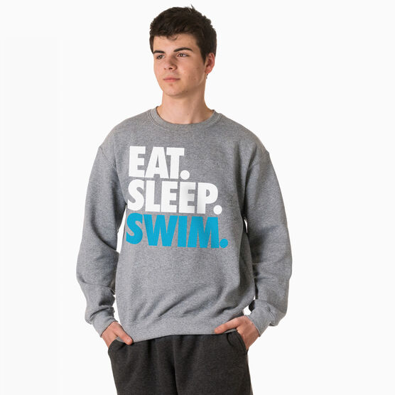 Swimming Crew Neck Sweatshirt - Eat Sleep Swim