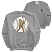 Baseball Crewneck Sweatshirt - Baseball Bigfoot (Back Design)