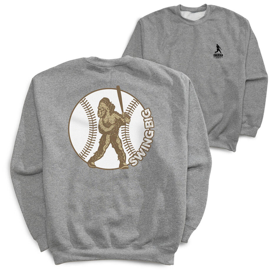 Baseball Crewneck Sweatshirt - Baseball Bigfoot (Back Design)