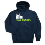 Field Hockey Hooded Sweatshirt - Eat. Sleep. Field Hockey. [Adult Small/Navy] - SS