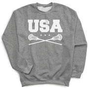 Guys Lacrosse Crewneck Sweatshirt - USA Lacrosse