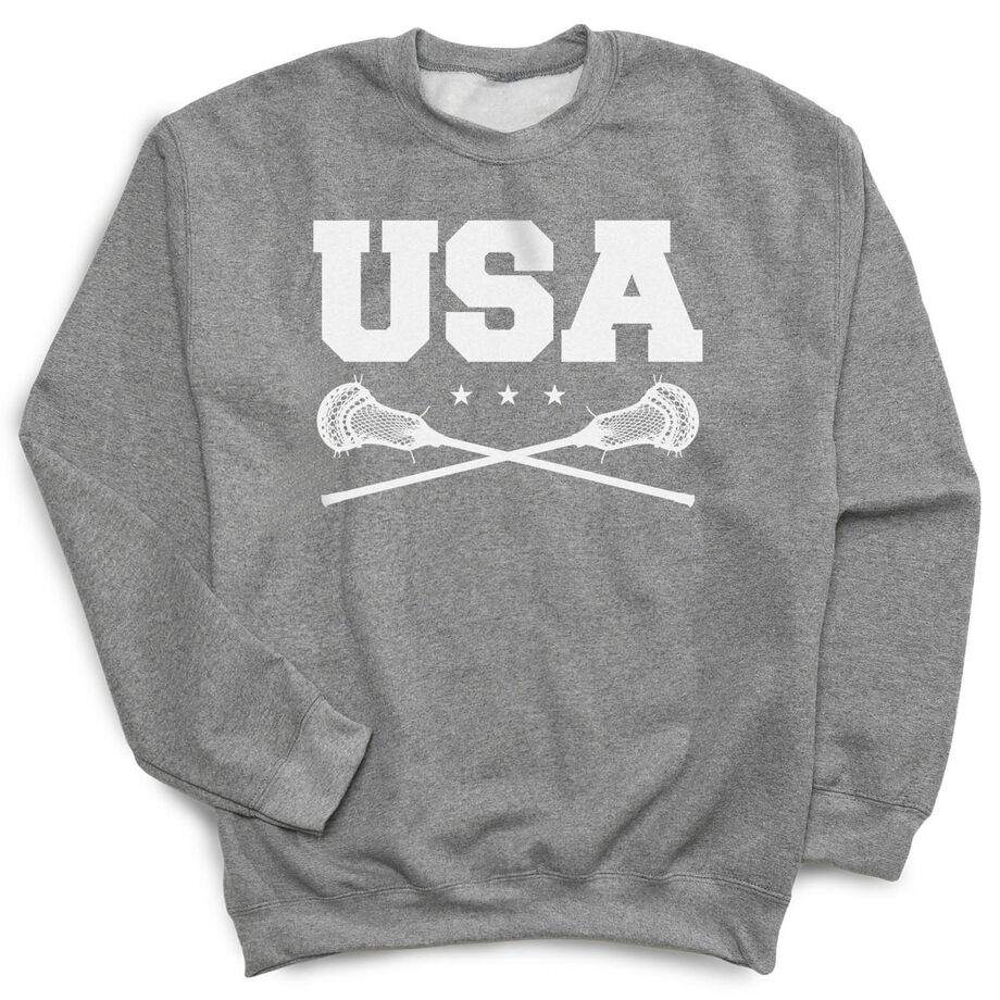 Guys Lacrosse Crewneck Sweatshirt - USA