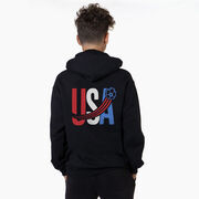 Soccer Hooded Sweatshirt - USA Patriotic (Back Design)