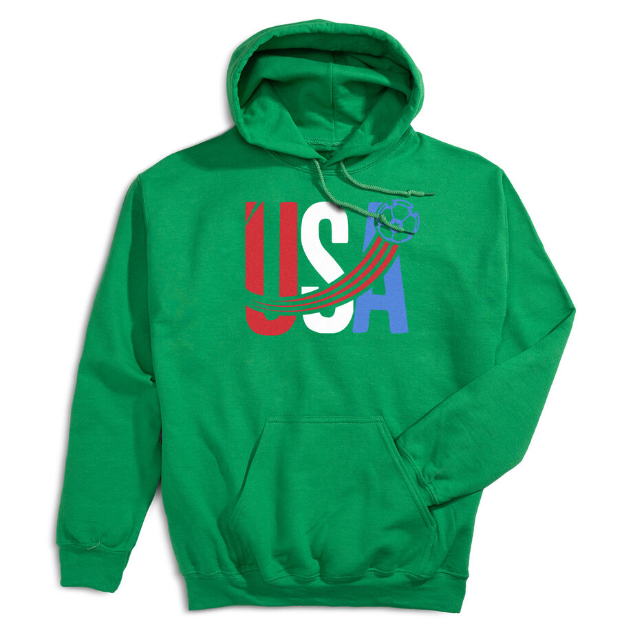 Soccer Hooded Sweatshirt - USA Patriotic