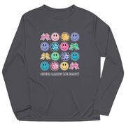 Cheerleading Long Sleeve Performance Tee - Cheer Makes Me Happy