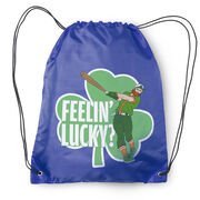 Baseball Drawstring Backpack - Feelin' Lucky Baseball