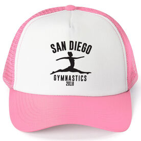 Gymnastics Trucker Hat - Team Name With Curved Text