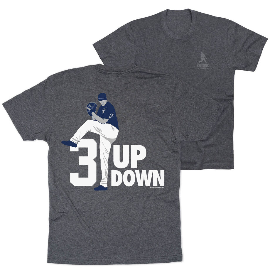 Baseball Short Sleeve T-Shirt - 3 Up 3 Down (Back Design)