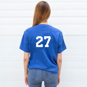 Soccer Tshirt Short Sleeve Soccer Silhouette Girl