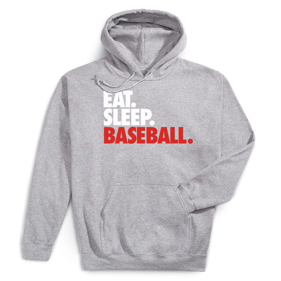 Baseball Hooded Sweatshirt - Eat. Sleep. Baseball.