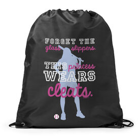 Softball Drawstring Backpack This Princess Wears Cleats