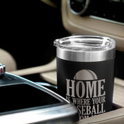 Baseball 20oz. Double Insulated Tumbler - Home Is Where Your Baseball Mom Is