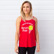 Tennis Flowy Racerback Tank Top - Servin' Aces