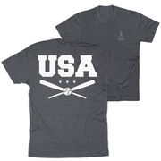 Baseball Short Sleeve T-Shirt - USA (Back Design)