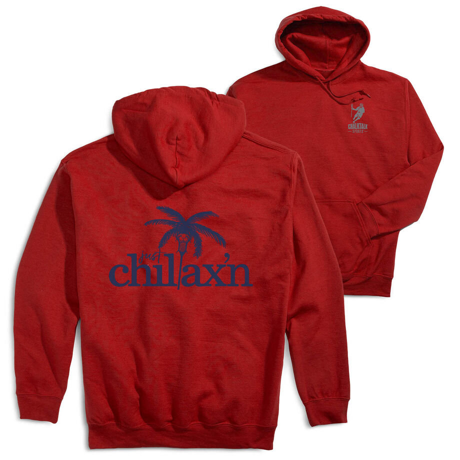 Lacrosse Hooded Sweatshirt - Just Chillax'n (Back Design)
