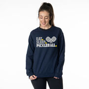 Pickleball Crewneck Sweatshirt - Eat. Sleep. Pickleball