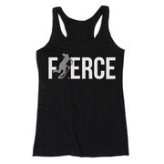 Field Hockey Women's Everyday Tank Top - Fierce Field Hockey Girl with Silver Glitter