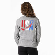 Soccer Tshirt Long Sleeve - USA Patriotic (Back Design)