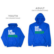 Soccer Hooded Sweatshirt - Eat. Sleep. Soccer.