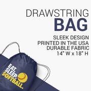 Softball Drawstring Backpack Eat. Sleep. Softball.