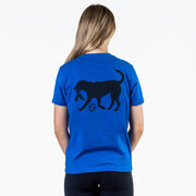 Soccer Short Sleeve T-Shirt - Spot The Soccer Dog (Back Design)