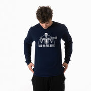 Guys Lacrosse Tshirt Long Sleeve - Bad To The Bone