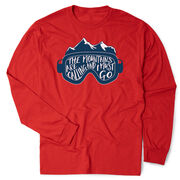 Skiing & Snowboarding Tshirt Long Sleeve - The Mountains Are Calling