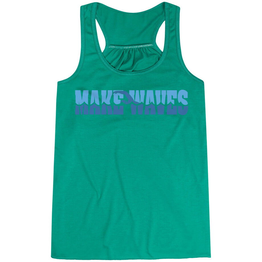 Swimming Flowy Racerback Tank Top - Make Waves