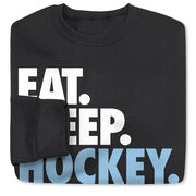 Hockey Crewneck Sweatshirt - Eat Sleep Hockey (Bold)